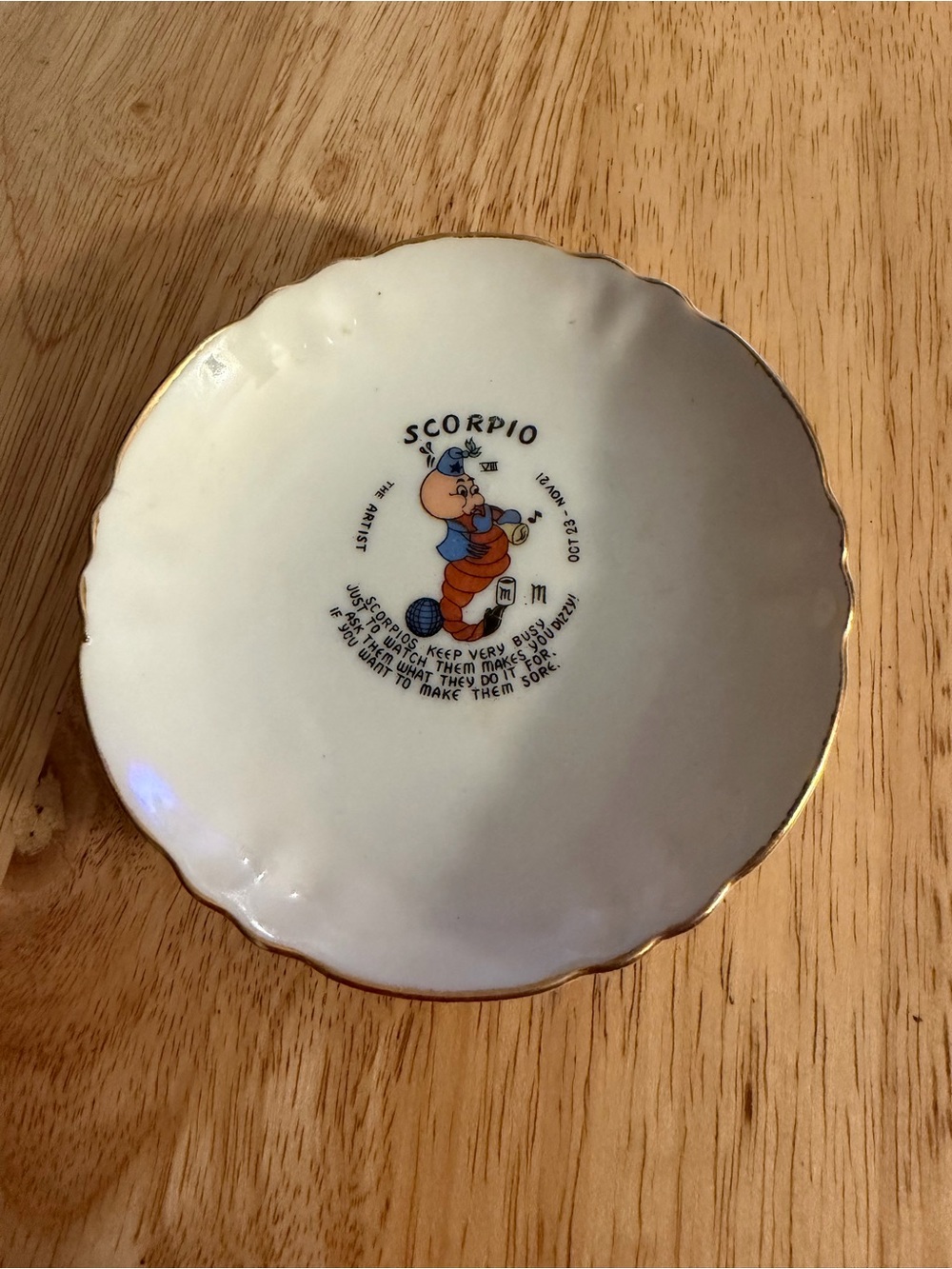 Vintage Scorpio teacup saucer